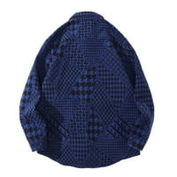 Pimfylm jakna s kapuljačom za muške toplo udobne plave 2xl