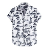 Muškarci Hawaii Print Košulja Štampanje T Maket Etnička modna bluza Ležerne prilike Man Man Majice Majice Plaža Dailywer Radni vrhovi