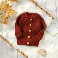 Aaiymet Little Girls džemper tople pulover vrhovi toddlera čvrsta odjeća jakna kaput odijelo