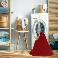 Ahgly Company Stroj za pranje u zatvorenom pravokutniku Savremeni smeđi prostirke crvene površine, 7