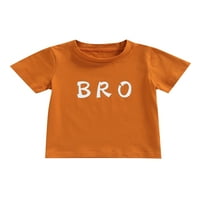 Binweede novorođenčad ležerne majice, ljetni dječački pismo Ispis pulover okruglog vrata kratkih rukava