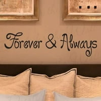 Zauvijek i uvijek - ljubav obiteljska bračna bračna vjenčanje - Citat dizajnerski naljepnica Grafički