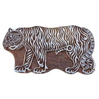 Dekorativni blokovi Tiger tekstilni tisak smeđe ručne žigove indijskih drveta
