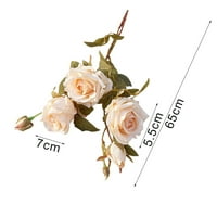 Walbest umjetna ruža Cvjetni cvjetni aranžman za cvijeće za kućne zabave, prijenosna simulacija pojedinačne