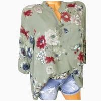Ljetni vrhovi za žene Trendi ljetni ženski vrhovi i bluze Dressy Plus veličine majice s dugim rukavima