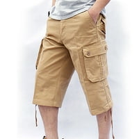 Viadha muške radne odjeće kratke hlače s više džepova patentni zatvarač ravne cijevi casual hlače obrezane