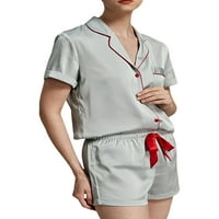 SprifAllBaby ženski salon set pidžama set kratkih rukava Top kratke hlače za spavanje za spavanje