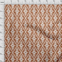 Onuone svilena tabby hrst smeđa tkanina umjetnički cvjetni i dijamant Geometrijski obrtni projekti Dekor tkanina tiskana od dvorišta široko