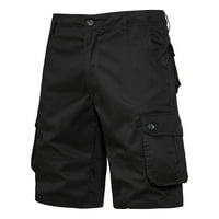 Ketyyh-Chn muški kratke hlače Ležerne kratke hlače za muškarce sa džepovima Elastična struka ActiveWear crno, 34