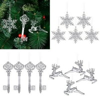 4 Božićni dekor Icice ELK Snowflake Privjesak Božićno ukrašavanje stabla