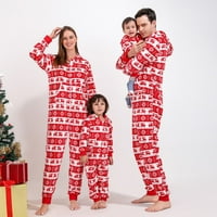 Božićna porodica koja odgovara roditelj-dječja kapuljača Pajamas Reindeer Romar jedan kombinezon PJS