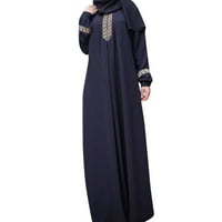 LHKED ženski klirence za čišćenje haljina plus veličina tisak Jilbab musliman maxi haljina kaftana dugi