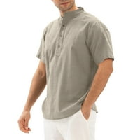Adviicd Men Top Majica Pamučna posteljina Ležerna majica s kratkim rukavima Majica Modna patlidplantska košulja