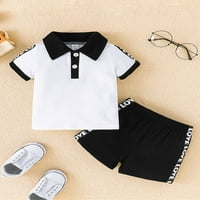 CODUOP TODDLER Baby Boys Ljetna odjeća s kratkim rukavima Down Hratke za majice Postavite Casual TrackSuits