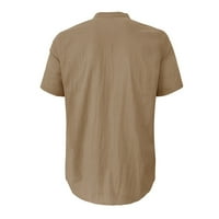 Ljetna majica za majicu Proljeće i ljeto Puna vrhunska košulja Casual Pamuk štand ovratnik Top Plus