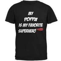 Poppa je moja superheroj crna majica za odrasle - 2x-velika