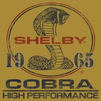 Junior's Shelby Cobra uznemirena visokog performansi Logo Festival mišić Grafički grafički tee Gold