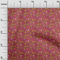 Onuone pamučne kambrične ružičaste listove tkanine i djetelina Craft Projekti Dekor tkanina Štampano
