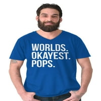 Svjetovi Dokest Pops djed V izrez majica majica majica muške Brisco brendovi 2x