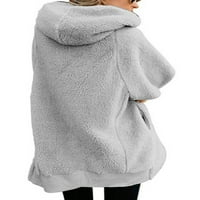 Niveer žene pune jakne sa patentnim zatvaračem dame Plus size Fluffy fleece topli kaput sa zatvaračem