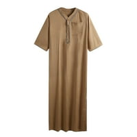 Wofeydo Muške majice, muški ležerni labavi muslimanski arapski dubai robe srednji rukav košulju s rukavima
