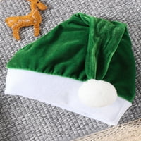 SprifallBaby Baby Girgice Božićne kostime bez rukava bez rukava + Santa Hat set zimske ležerne opreme 6m-4y