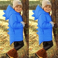 Dječačka odjeća Topli kaput Toddler Kids Baby Girls Boys Topli meki kaput dugih rukava 3D jakna sa kapuljačom Dinosaur Zimska čvrsto kaput gornja odjeća