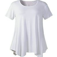 Justvh Žene Basic Majica sa čvrstim bojama Ležerne prilike Elegantni asimetrični vrh kratkih rukava
