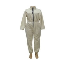 Cindysus dame Soft Front Zip Romper Women Topli Jumpsuits Solid Color Travel Dugi rukav Loose hlače bijeli XL