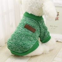 IOPQO PET džemper za kućne ljubimce kućne ljubimce štene klasični džemper džemper odjeća topli džemper zimski zeleni xxl