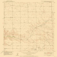 Mapa Topo - prerijski pogled Škola Wyoming Quad - USGS - 23. 32. - Matte platno