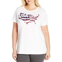 Ženska ljetna majica casual okrugla vrha vrata modni ispisani bluza s kratkim rukavima 5xl