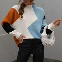 Hinvhai Plus džemper vrhovi na sezonski klirens ženske dugih rukava koje odgovaraju labavi vrhovi bluza