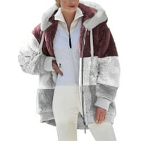 Ženske jakne Casual Jesen dugi rukav Otvoreno dugačka odjeća Zimski nejasan topli kaput plus veličine