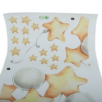 Naljepnica za rasadnici Slatki medvjedi baloni zvijezde zidni dekor uklonjivi naljepnica