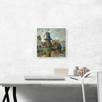 Windmill, Amsterdam Canvas Art Print by Claude Monet - Veličina: 12 12