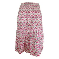 Žene Ljeto Duga suknja Cvjetni ispis Elastična visoka struka A-line suknje