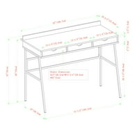Irma Desk, ukupni težina proizvoda: 43. LB., Top Materijal: proizvedeno drvo