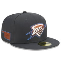 Muška nova Era Navy Oklahoma City Thunder City Edition Alternati logo 59fifty ugrađeni šešir