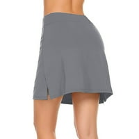 Suknje za žene kratke aktivne performanse Skort lagana suknja za trčanje teniskog golfa sport sive m