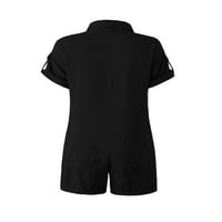 Beiwei Dame kratkih rukava s džepnom modnom roll kablon rukave za repute za ženske košulje za ženske košulje
