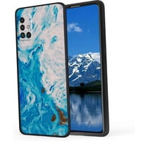 Blue-mramor-telefon, odpuštena za Samsung Galaxy A 4G Case Muške žene, Fleksibilan silikonski udarni kofer za Samsung Galaxy A 4G