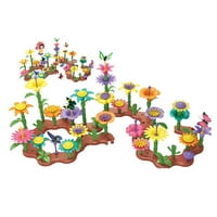 Giligiliso 144-komada Dječja sorta Vrt sa montažom Vrt Građevinski blokovi postavljaju DIY intelektualni cvjetni aranžman sastavljanje i izgradnju igračaka djece