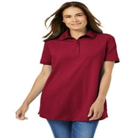 Žena unutar ženske plus veličine savršene polo majice za pokra s kratkim rukavima