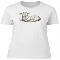 Farm janjeća skica majica žene -image by shutterstock, ženska mala