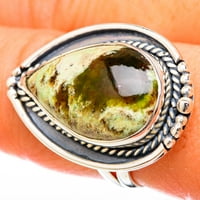 Australian Green Opal Ring Veličina - Ručno rađen boho vintage nakit RING1281