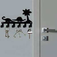 TRCompare Hunder Wall HOLDER Metalni ukrasni montirani kaput sa oblikovanjem ključeva Organizovni nosač sa kukama za zidnu kupaonicu Kuhinja ulaznica-dinosaurus