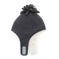 Šeširi za žene Topla dječja dva i čvrsta runa rukavice u boji zima zimske hatsbomber kape tamno siva + l