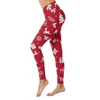 Riforla hlače za žene Božićne serije serije visoke struke Ženske stope kompresijske hlače za jogu tekuće