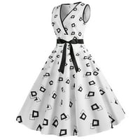 Wendunide haljine za žene Žene Ležerne prilike 1950-ih Retro bez rukava V-izrez Dot Track Party mamunjska